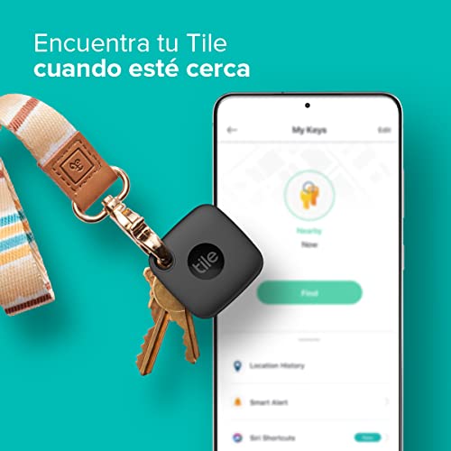 Tile Starter Pack (2022) Set, buscador de objetos Bluetooth, pack de 2 (1 Mate, 1 Slim), compatible con Alexa, Google Smart Home, iOS y Android, Busca llaves, carteras, mandos a distancia y más, Negro