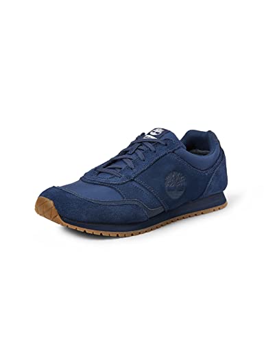 Timberland Lufkin Fabric and Leather Oxford Sneaker Basic Zapatillas para Hombre, Azul (Navy Suede), 43 EU
