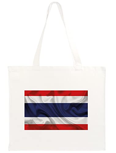 Tipolitografia Ghisleri Shopper con asas bandera Tailandia 40 x 40 bolsa de compra n.º 34 con asas largas