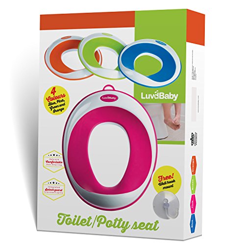 Toilet Training Seat – Asiento infantil de entrenamiento para inodoro | superficie antideslizante segura – gancho de ventosa gratis naranja naranja