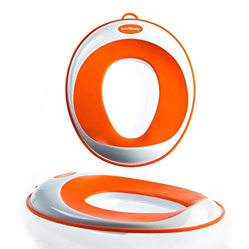 Toilet Training Seat – Asiento infantil de entrenamiento para inodoro | superficie antideslizante segura – gancho de ventosa gratis naranja naranja