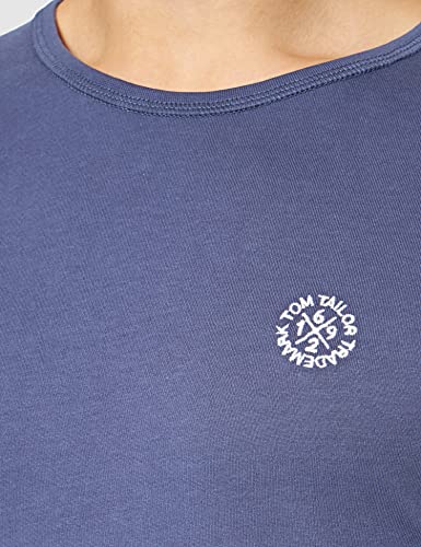 Tom Tailor 1029519 Camiseta básica de Manga Larga, 26011-Light Indigo Blue, XXL para Hombre
