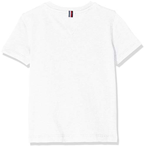 Tommy Hilfiger Boys Basic Vn Knit S/s Camiseta, Blanco (Bright White 123), 152 (Talla del Fabricante: 12) para Niños