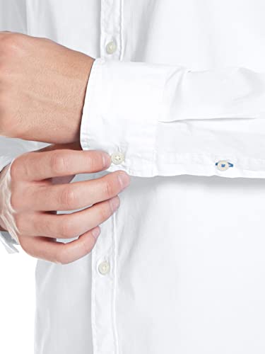 Tommy Hilfiger Core Stretch Slim Poplin Shirt Camisa, Blanco (Bright White 100), Large para Hombre