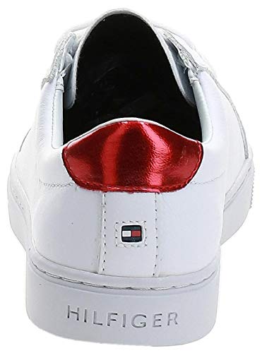 Tommy Hilfiger Essential Sneaker, Zapatillas Mujer, Blanco (RWB 020), 41 EU