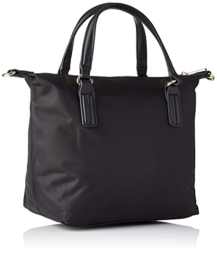 Tommy Hilfiger Poppy ST Small Tote, BDS, OS, Bolso para Mujer, Black, One Size