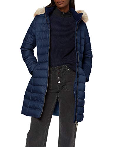 Tommy Jeans TJW Essential Hooded Down Coat, Chaqueta para Mujer, Azul (Twilight Navy), S
