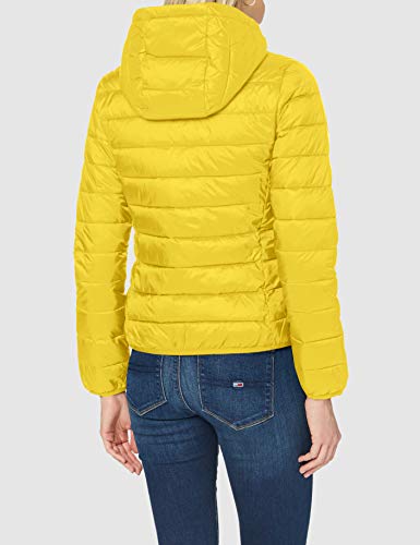 Tommy Jeans Tjw Hooded Quilted Zip Thru Chaqueta, Amarillo (Star Fruit Yellow), L para Mujer