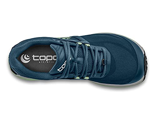 Topo Athletic Terraventure 3 - Zapatillas deportivas para mujer, cómodas, acolchadas y duraderas, 3 mm, para correr, Denim/Menta, 40 EU
