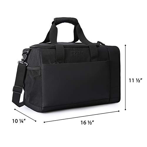 TOURIT Cooler Bag - Bolsa térmica para 46 latas (portátil, grande, 32 L), color negro
