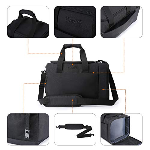 TOURIT Cooler Bag - Bolsa térmica para 46 latas (portátil, grande, 32 L), color negro