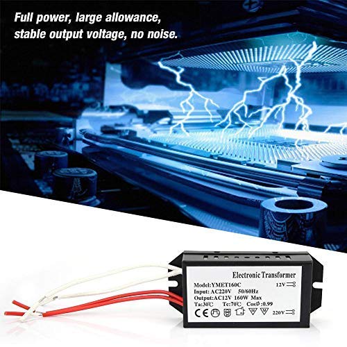 Transformador electrónico, Controlador de fuente de alimentación HC inteligente Entrada de 220 voltios/Salida de 12 voltios (160W)