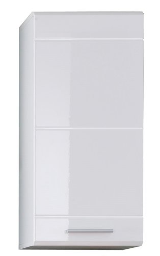 trendteam smart living Armario de baño suspendido Armario para colgar Mezzo, 37 x 77 x 23 cm en blanco brillante con mucho espacio