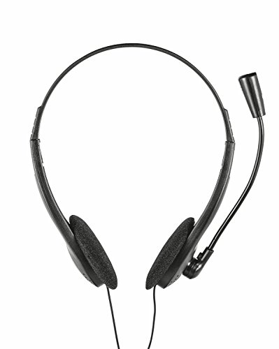 Trust Ziva - Auriculares con micrófono para ordenador, color negro