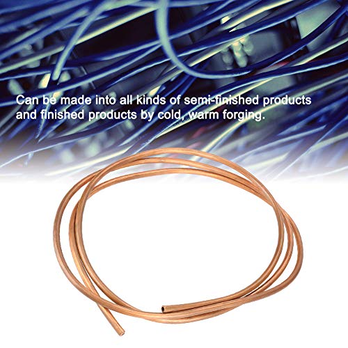 Tubo de cobre de 2 m / 6,6 pies Tubo de cobre de 6 mm Tubo de cobre T2 Tubo de bobina de cobre suave, se puede convertir en tubo, varilla, alambre, tira, correa, placa, lámina (ID 4 mm OD 6 mm espesor