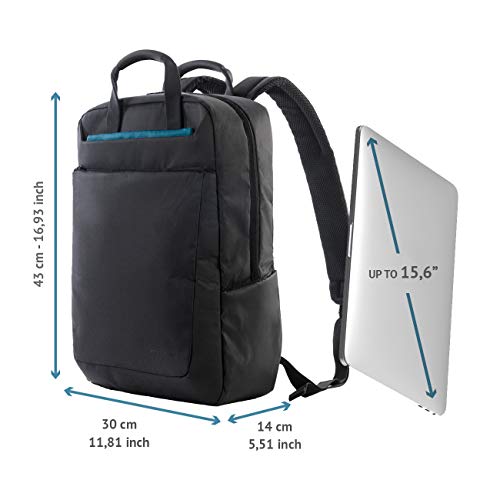 Tucano WorkOut III - maletín para portátiles hasta 15,6" con tecnología Tu Charge para cargar el móvil, flexible con compartimentos. Negro con detalles en color.