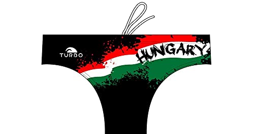 Turbo - Bañador Slip Waterpolo Men Suits Hungary Decathlon de Waterpolo Competicion Natación y Triatlón Patrón de Ajuste cómodo