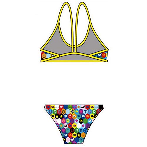 TurboTronic Hexa Bragas de Bikini, Multicolor, L para Mujer