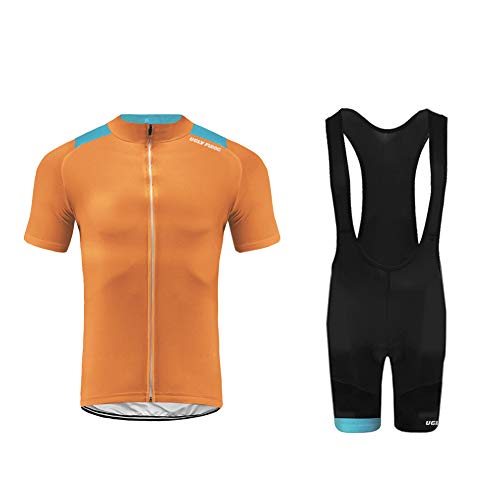 UGLY FROG Traje de Ciclismo de Verano Ropa para Hombre - Un Conjunto de Ciclismo Jersey Maillot y Culotte Pantalones Cortos DTML02