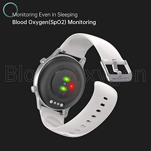 UMIDIGI Smartwatch Mujer Reloj Inteligente Hombre con GPS Monitor de Oxígeno en Sangre, Frecuencia Cardíaca, Seguimiento del Sueño, Impermeable Reloj Deportivo para Correr, 17 Modos Deportivos