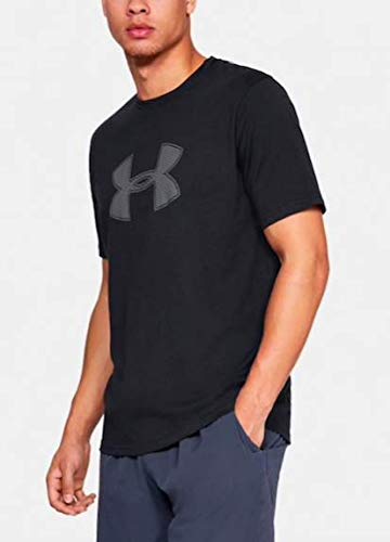 Under Armour Big Logo Ss - Camiseta ligera de manga corta para hombre, color Negro/Grafito, talla M