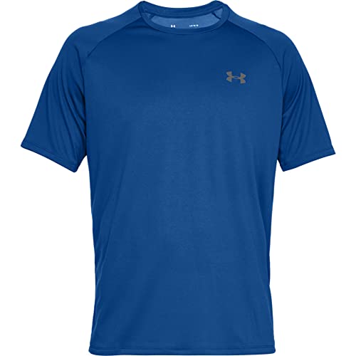 Under Armour Tech 2.0 Shortsleeve, Camiseta Hombre, Azul (Academy / Graphite) , L