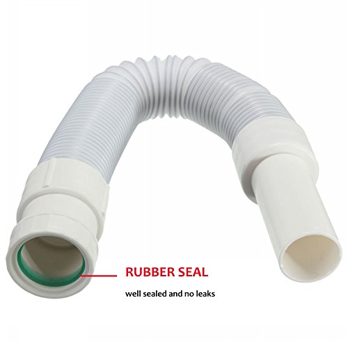 Ungfu Mall Tubo de manguera flexible para tubo de agua para desagüe de lavabo de baño con diámetro interior de 30 mm, diámetro exterior de 40 mm