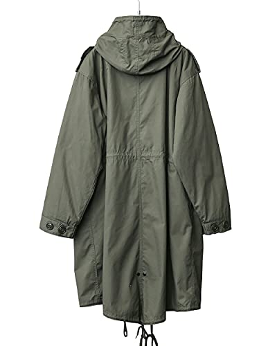 UNILETS M51 Parka Coat, M51 Fishtail Parka Jacket Coat con forro de acrílico (verde oliva, negro), Verde Oliva, L