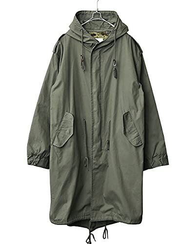 UNILETS M51 Parka Coat, M51 Fishtail Parka Jacket Coat con forro de acrílico (verde oliva, negro), Verde Oliva, L