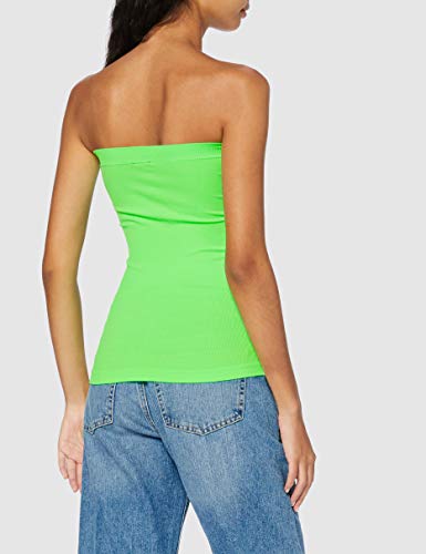 Urban Classics Ladies Neon Strapless Top Camiseta sin Mangas, Verde (Verde neón 00161), XS para Mujer