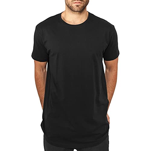 Urban Classics Shaped Long Tee, Camiseta Hombre, Negro (Black), L