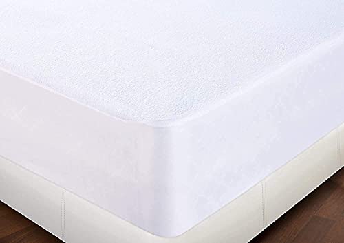 Utopia Bedding Impermeable Protector De Colchón 135 x 190 cm, Premium Funda De Colchón De Rizo 200 gsm, Transpirable, Elástico En Todo El Contorno
