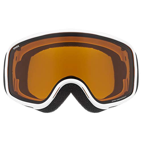 uvex scribble LG Gafas de esquí, Juventud unisex, white/lasergold-clear, one size