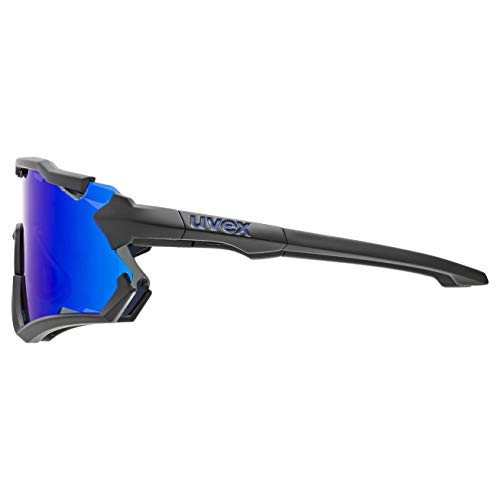 uvex Sportstyle 228 Gafas de Deporte, Adultos Unisex, Black Mat/Mirror Blue, One Size