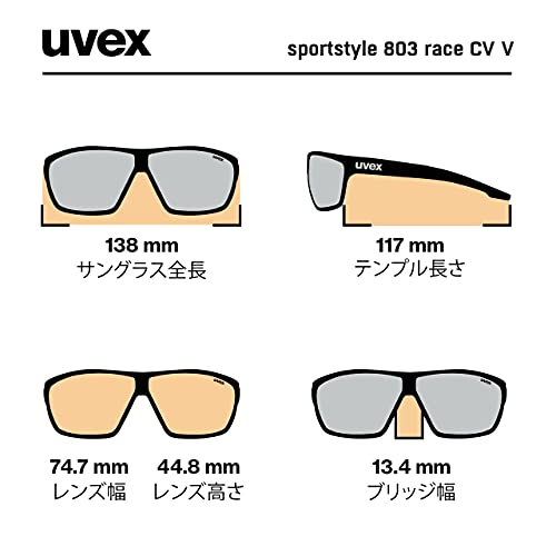 uvex Sportstyle 803 Race CV V Gafas de Deporte, Unisex-Adult, White Black Mat/Red, One Size