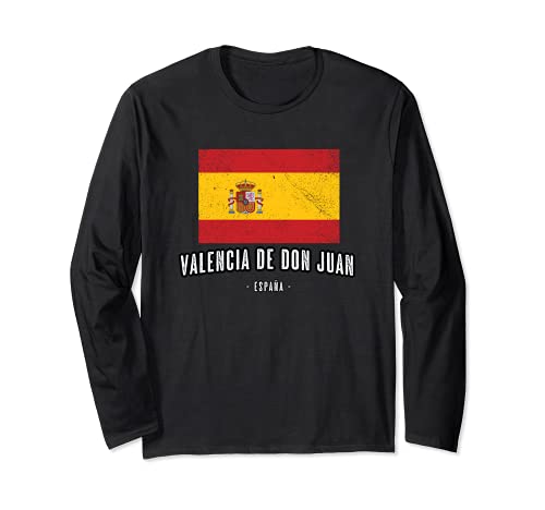 Valencia de Don Juan España | Souvenir - Ciudad - Bandera - Manga Larga