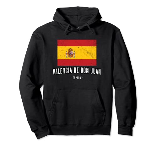 Valencia de Don Juan España | Souvenir - Ciudad - Bandera - Sudadera con Capucha