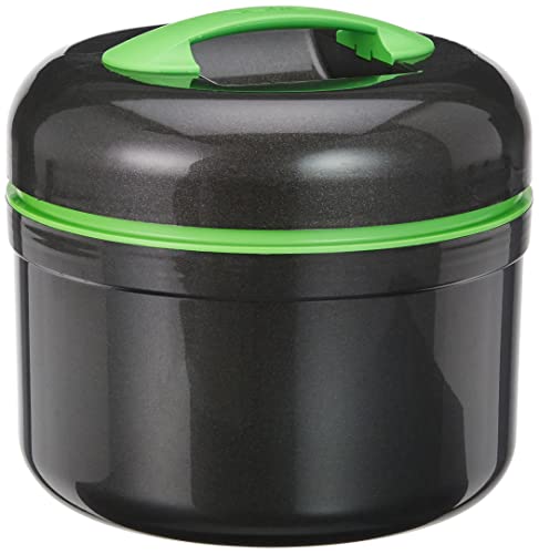 Valira Proterm - Fiambrera térmica de 1.5 L para sólidos, , hecha en España, color Negro/Verde