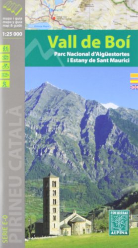 Vall de Boí, mapa excursionista. Escala 1:25.000. Español, Català. English. Editorial Alpina. (ALPINA 25 - 1/25.000)