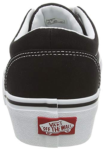 Vans Doheny Platform, Sneakers Mujer, Black Canvas Black White 187, 37 EU