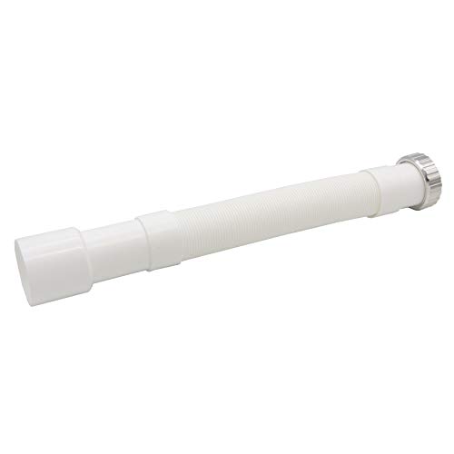 VARIOSAN Manguera de drenaje flexible 14931, 1 1/2" x 40/50 mm, sifón/trampa de olor para el fregadero de la cocina, extensible de 320-880 mm