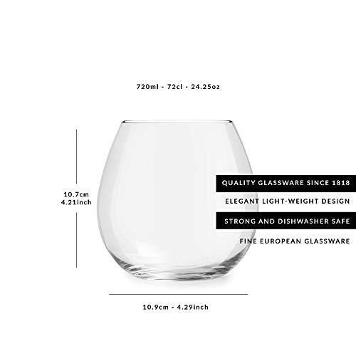 Vaso de Gin Tonic Cami de Libbey – 720 ml/72 cl - 6 unidades – apto para el lavavajillas – sin pie - moderno – de tendencia