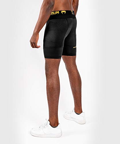 Venum G-Fit Pantalones Cortos De Compresión, Hombre, Negro/Dorado, S