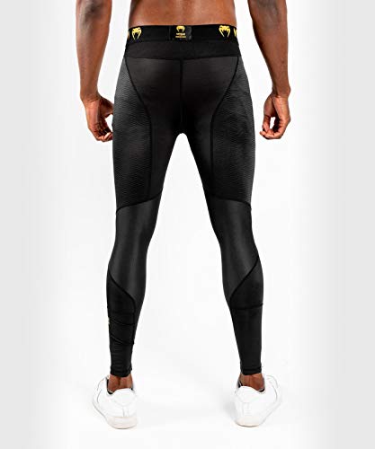Venum G-Fit Pantalones De Compresión, Hombre, Negro/Dorado, L
