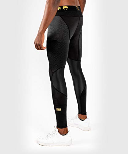 Venum G-Fit Pantalones De Compresión, Hombre, Negro/Dorado, L