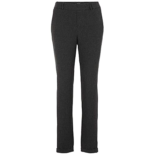 Vero Moda Vmmaya Mr Loose Solid Pant Noos Pantalones, Gris (Dark Grey Melange), 42W / 32L para Mujer