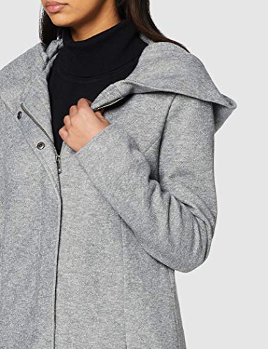 Vero Moda Vmverodona LS Jacket Noos Abrigo, Gris (Light Grey Melange Light Grey Melange), 38 (Talla del Fabricante: Small) para Mujer