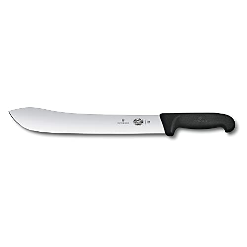 Victorinox Fibrox Cuchillo de cocina y de carnicero, de color negro y con una longitud de 31 cm, 5.7403.31