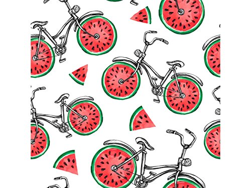 Vinilo Frigorífico Americano Bicicletas Ruedas Sandias | 91X179cm | Varias Medidas | Pegatinas de Nevera Económicas y Elegantes | Vinilo Nevera