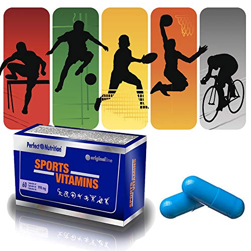 Vitaminas para deportistas multivitaminas en cápsulas para Hombre/Mujer Suplemento vitaminico para evitar la fatiga y mejorar el rendimiento deportivo. Calidad extrema